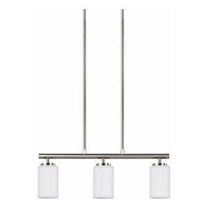 Generation Lighting - Oslo 3-Light Linear Suspension (with Bulbs) - Lights Canada