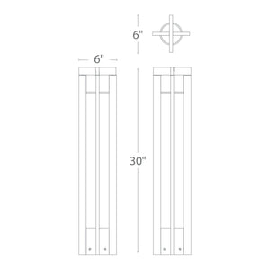 WAC Lighting - Chamber LED 120V Bollard Light - Lights Canada