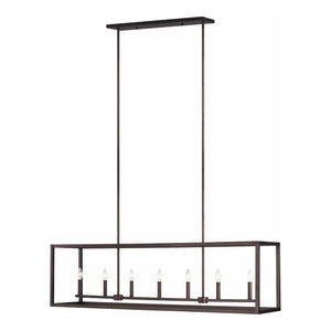 Generation Lighting - Moffet Street Long 7-Light Linear Suspension (with Bulbs) - Lights Canada
