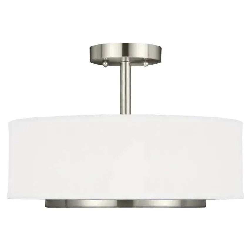 Generation Lighting - Nance Two Light Semi-Flush Convertible Pendant (with Bulbs) - Lights Canada