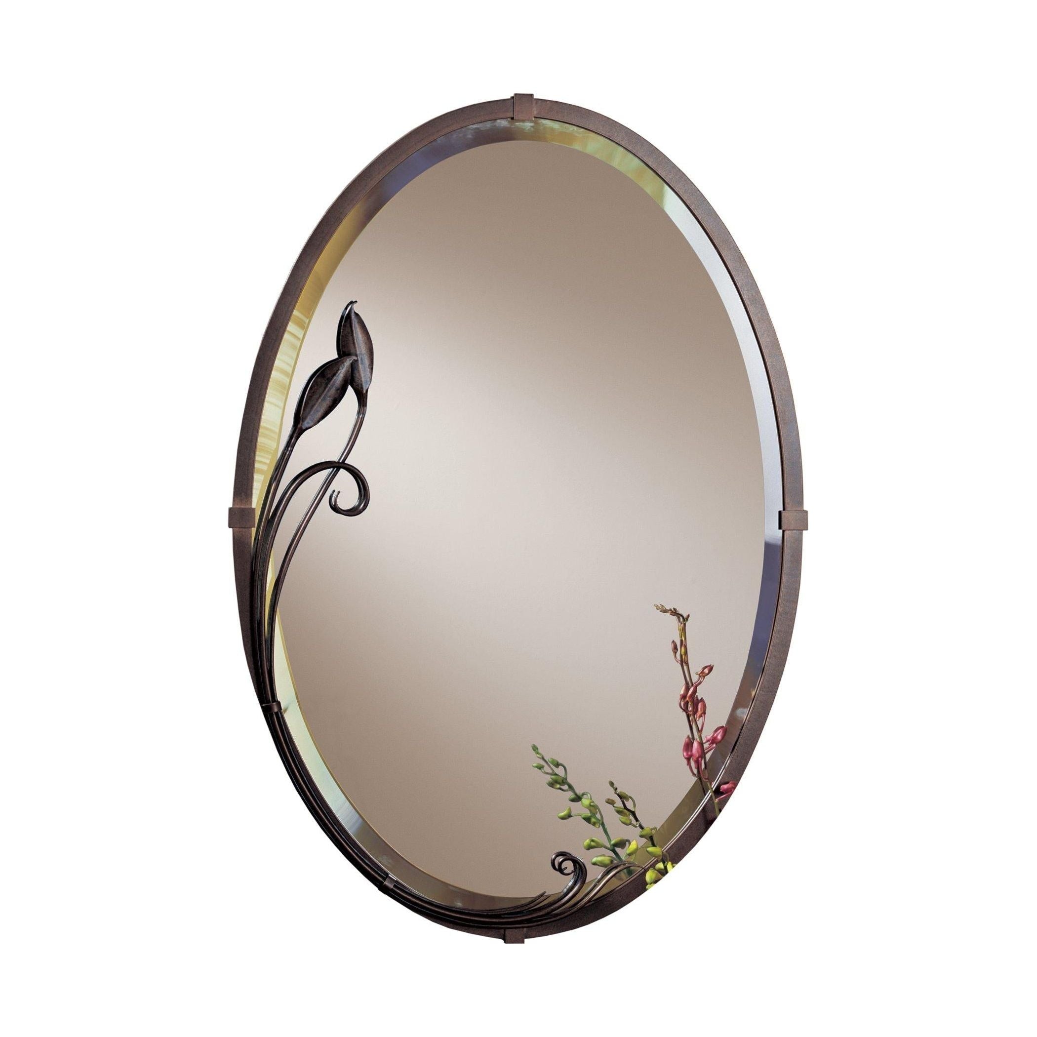 Hubbardton Forge - Beveled Oval Mirror With Leaf Home-Decor - Lights Canada