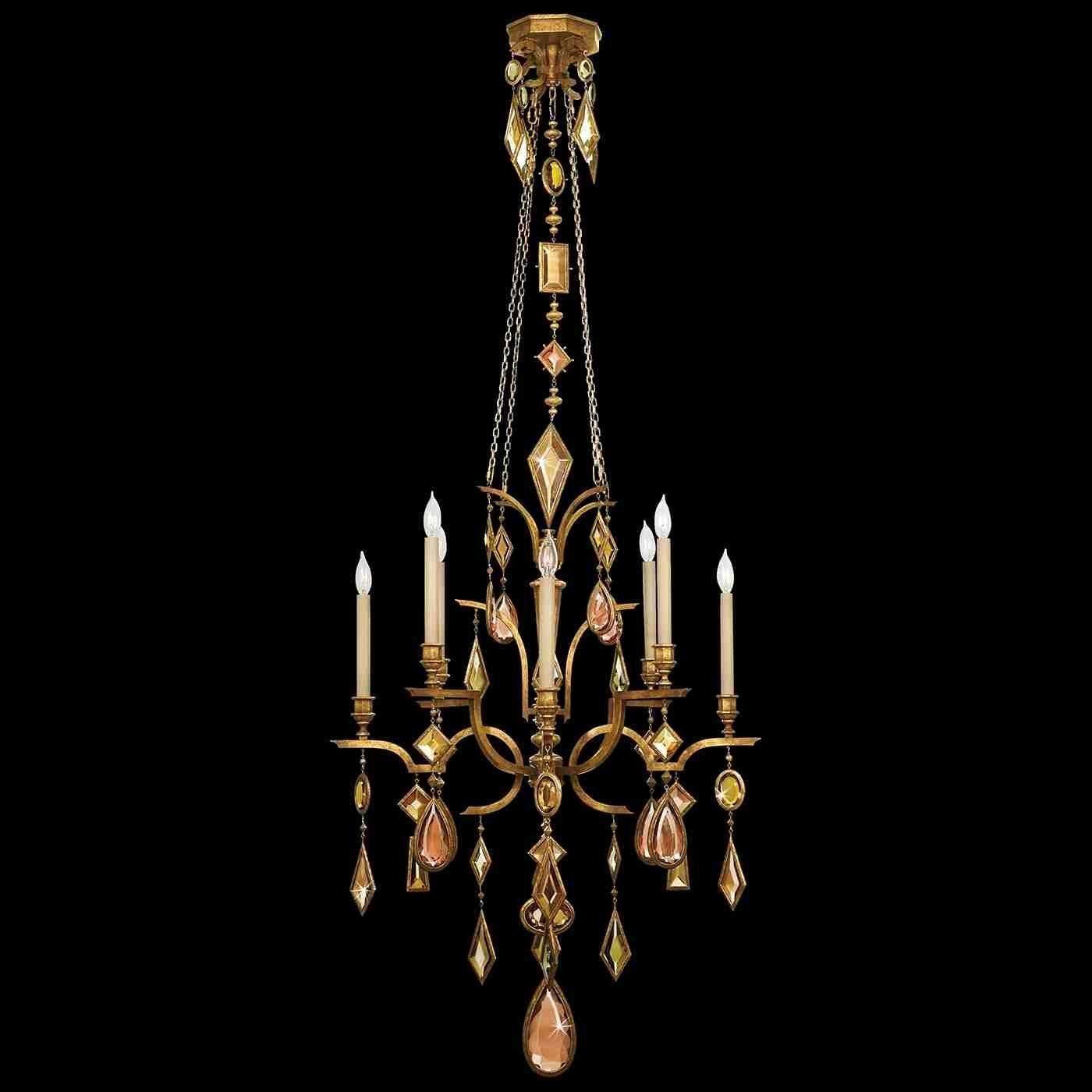 Fine Art Handcrafted Lighting - Encased Gems Chandelier - Lights Canada