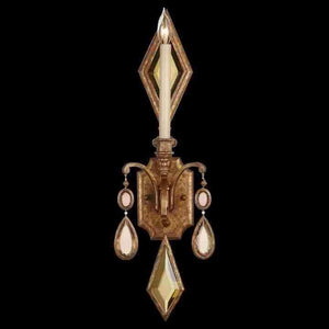 Encased Gems Sconce Gold with Multi-Colored Gems