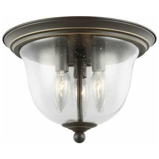 Generation Lighting - Belton 3-Light Flush Mount (with Bulbs) - Lights Canada