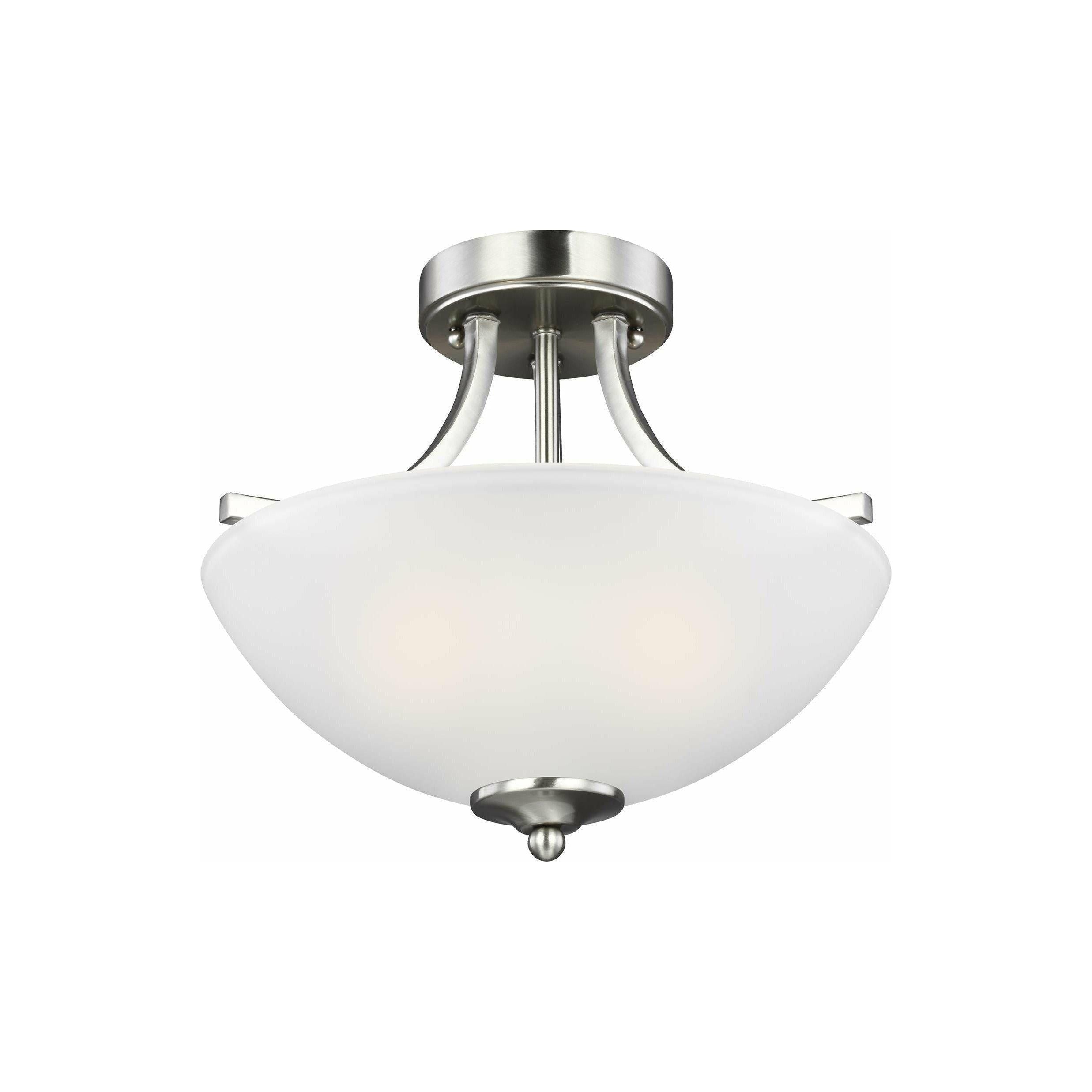 Generation Lighting - Geary Small 2-Light Convertible Semi Flush Mount (with Bulbs) - Lights Canada