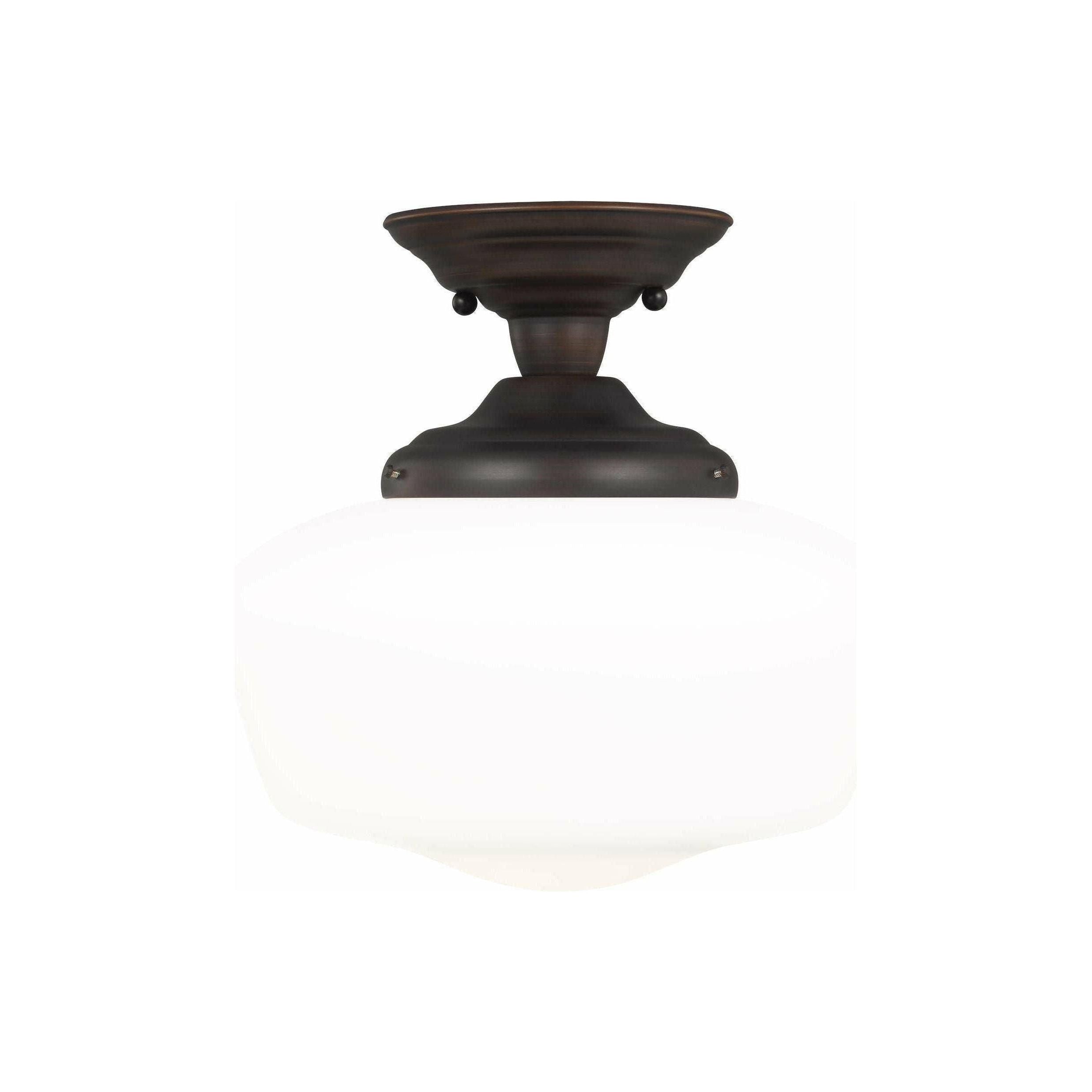 Generation Lighting - Academy Large 1-Light Semi Flush Mount (with Bulb) - Lights Canada