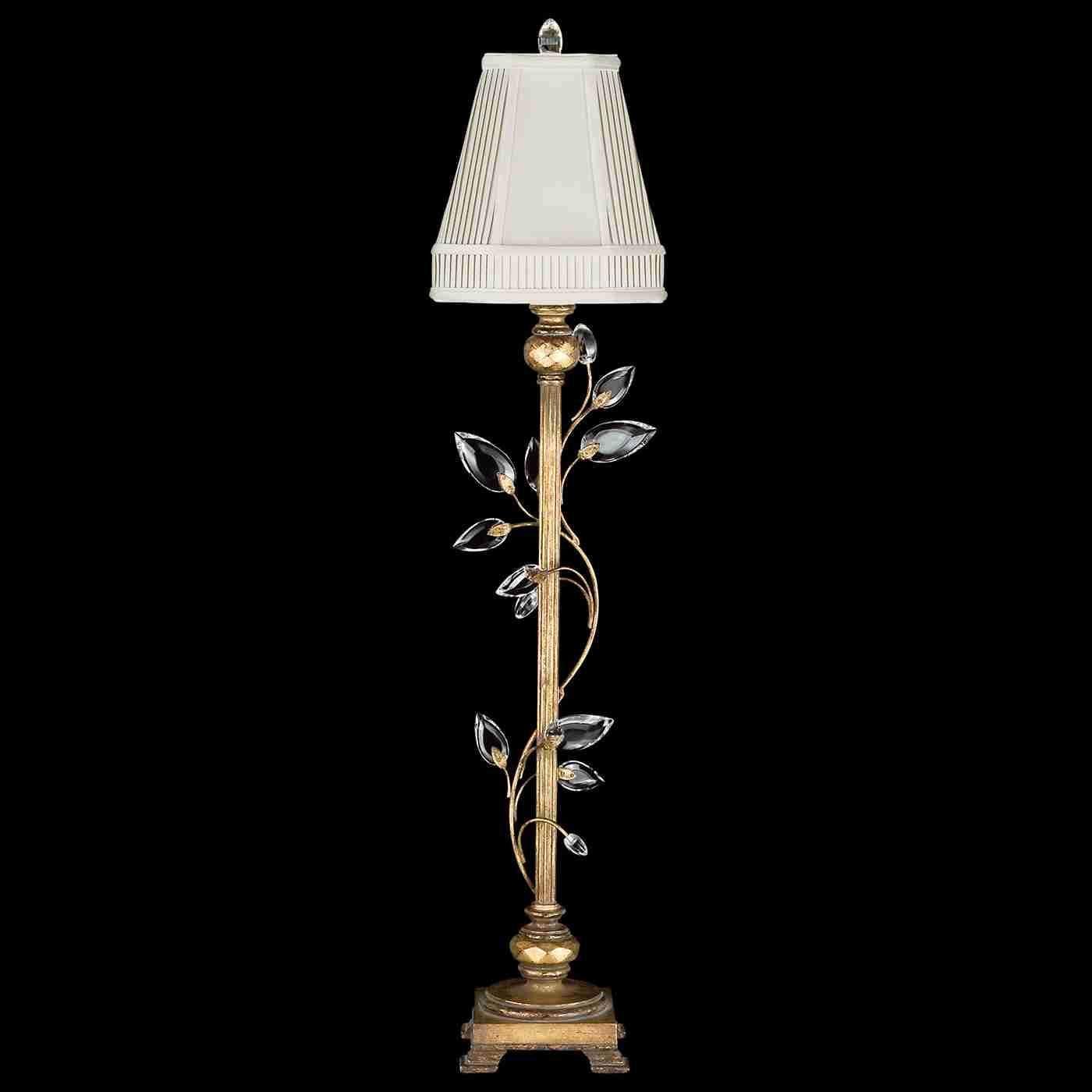 Fine Art Handcrafted Lighting - Crystal Laurel Table Lamp - Lights Canada