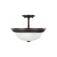 Generation Lighting - Windgate 2-Light Convertible Semi Flush Mount (with Bulbs) - Lights Canada