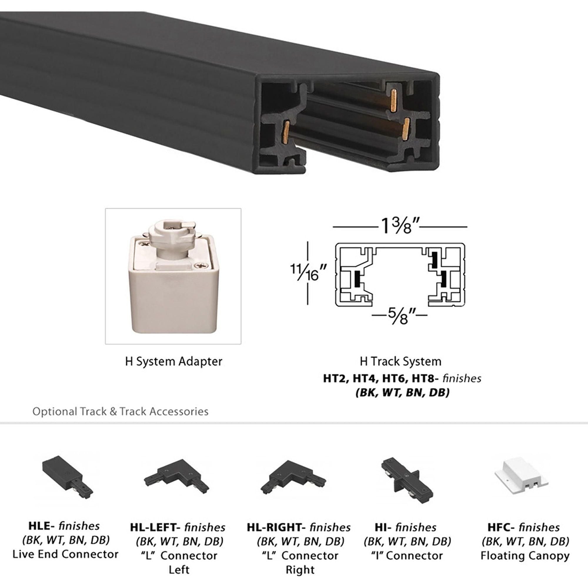 WAC Lighting - H Track 2FT Single Circuit 120V - Lights Canada