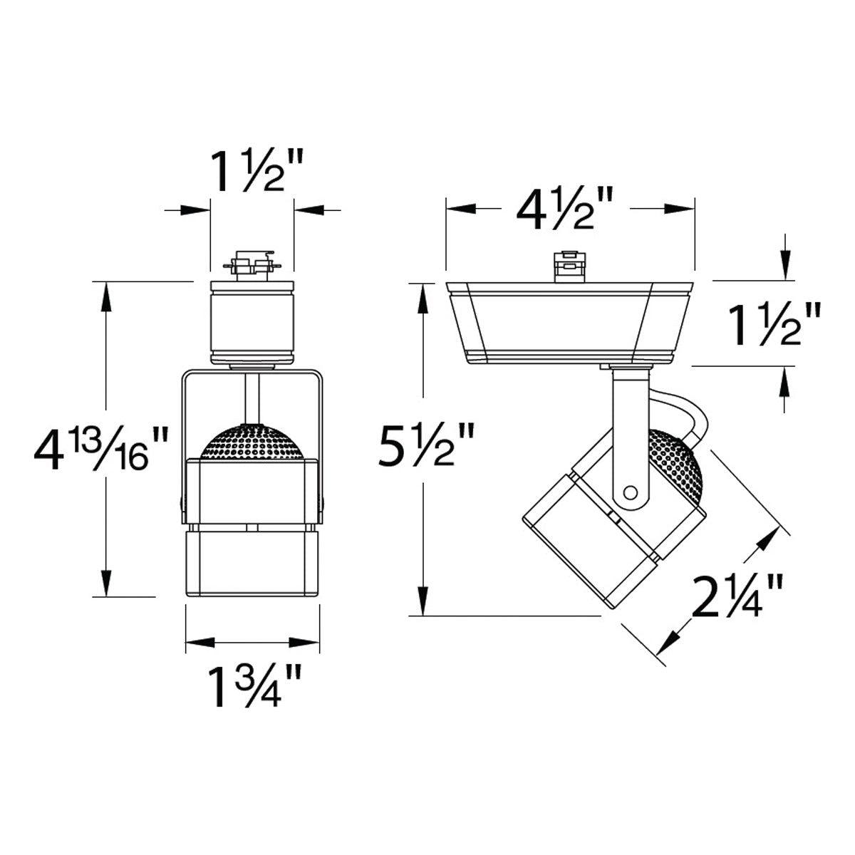 WAC Lighting - HT-802 Low Voltage Track Head for H Track with LED Bulb - Lights Canada