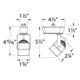 WAC Lighting - HT-802 Low Voltage Track Head for L Track with LED Bulb - Lights Canada