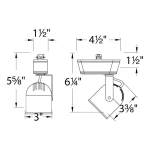 WAC Lighting - HT-808 Low Voltage Track Head for L Track with LED Bulb - Lights Canada