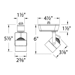 WAC Lighting - HT-809 Low Voltage Track Head for H Track with LED Bulb - Lights Canada