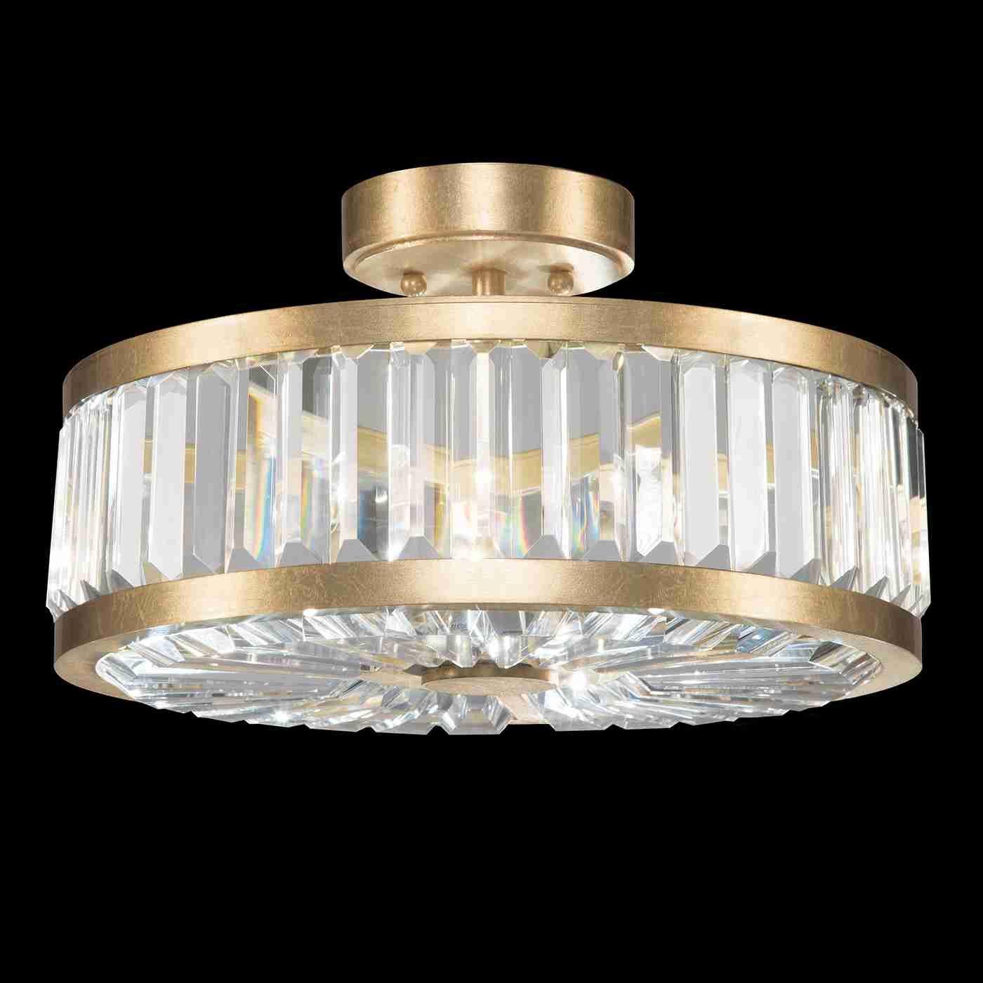 Fine Art Handcrafted Lighting - Crystal Enchantment Semi Flush Mount - Lights Canada