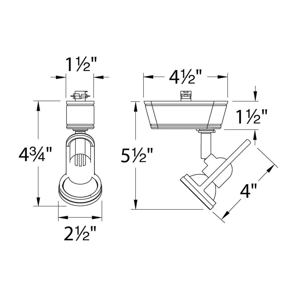 WAC Lighting - HT-826 Low Voltage Track Head for J Track with LED Bulb - Lights Canada