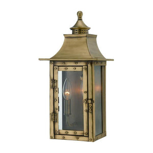 St. Charles Outdoor Wall Light Aged Brass
