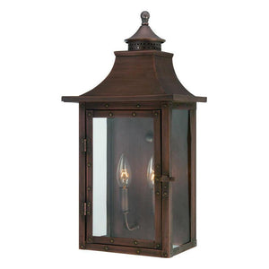 St. Charles Outdoor Wall Light Copper Patina