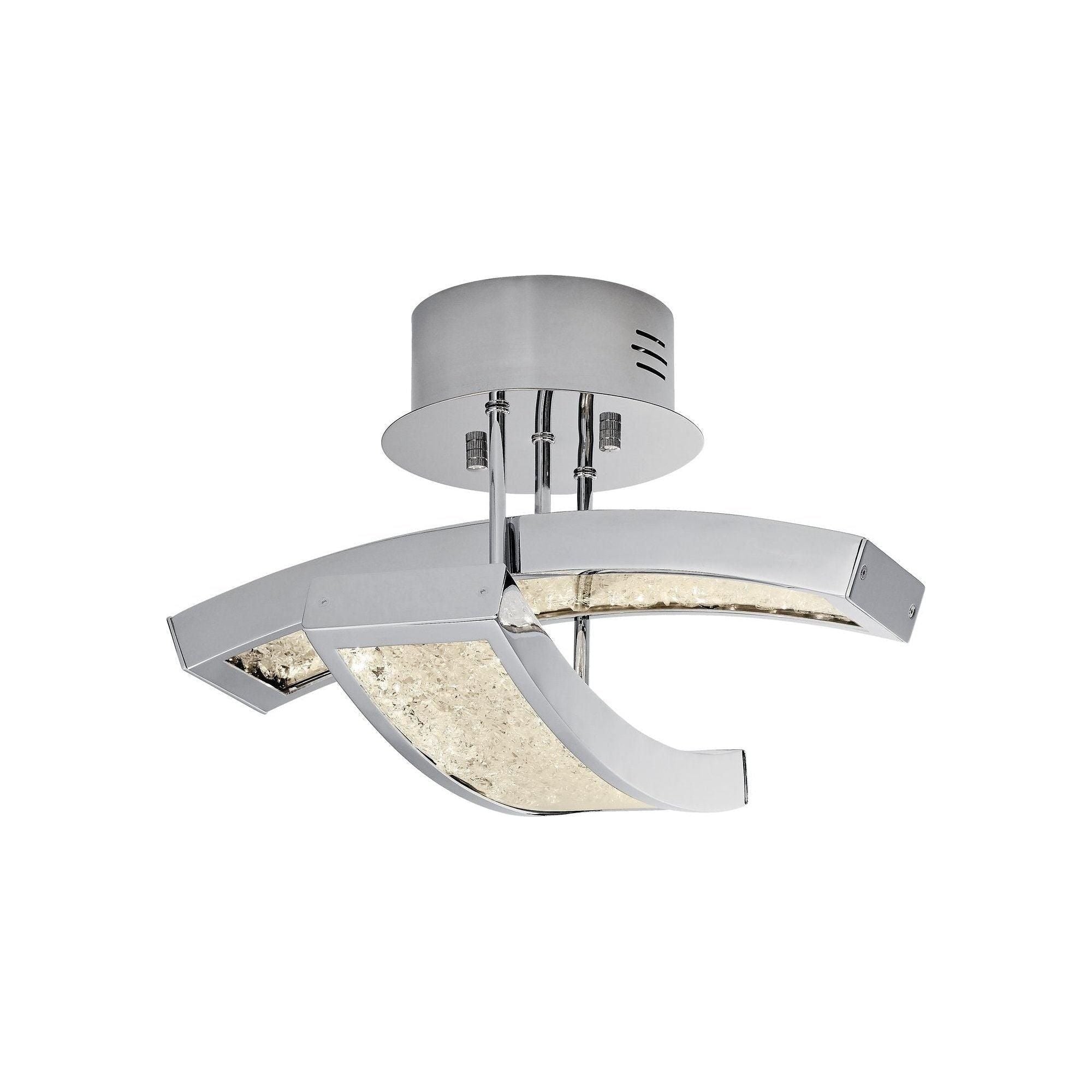 Elan - Crushed Ice Semi Flush Mount - Lights Canada