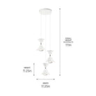 Elan - Elan Kordan Cluster Pendant 3Lt LED - Lights Canada