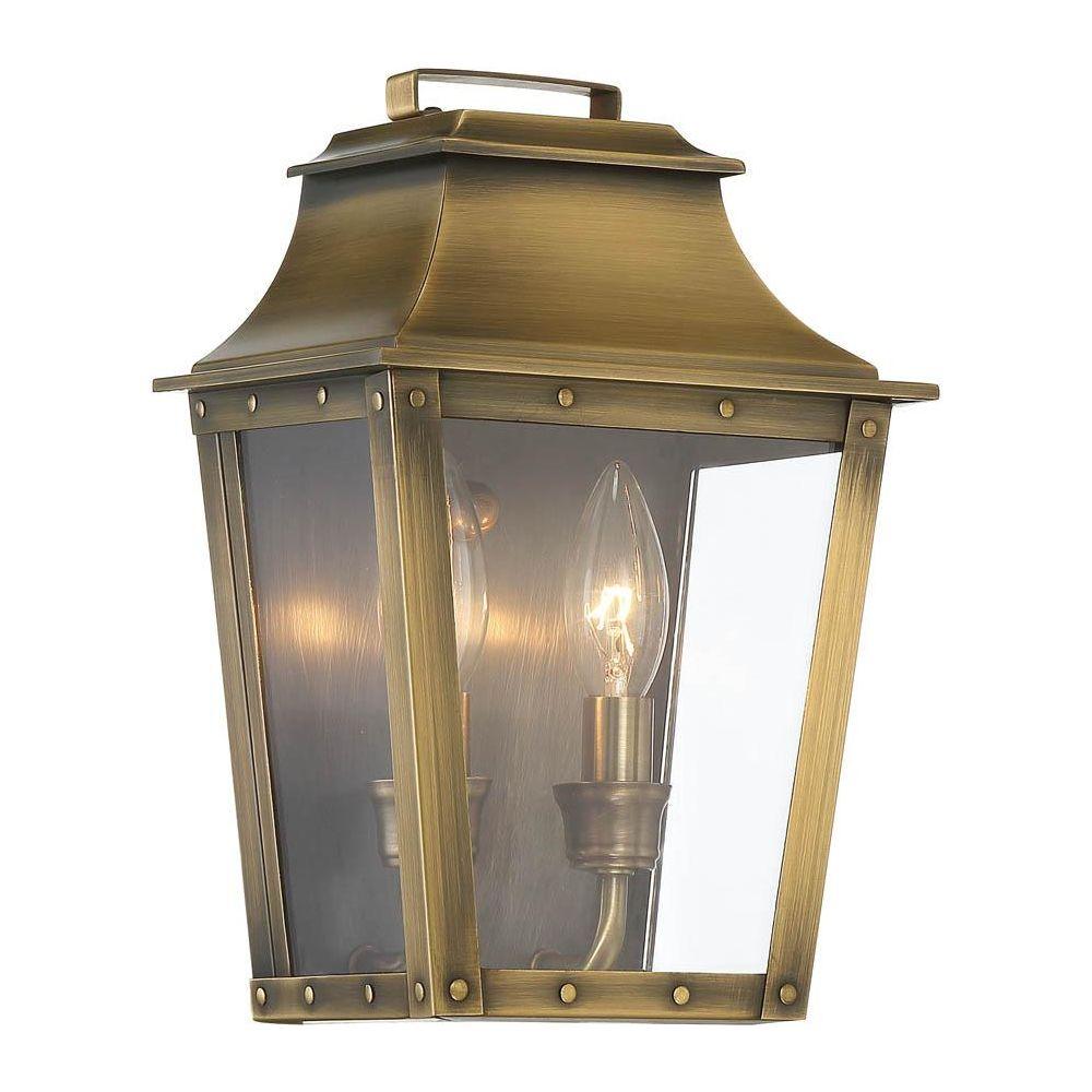 Coventry Outdoor Wall Light Aged Brass