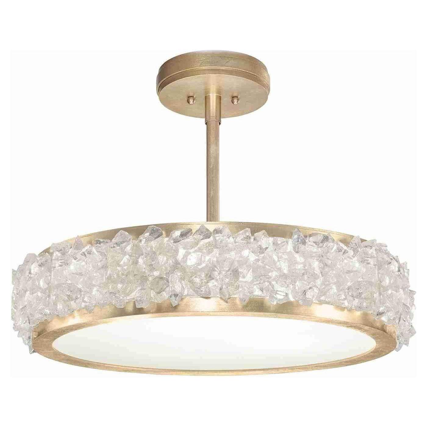 Fine Art Handcrafted Lighting - Arctic Halo Semi Flush Mount - Lights Canada