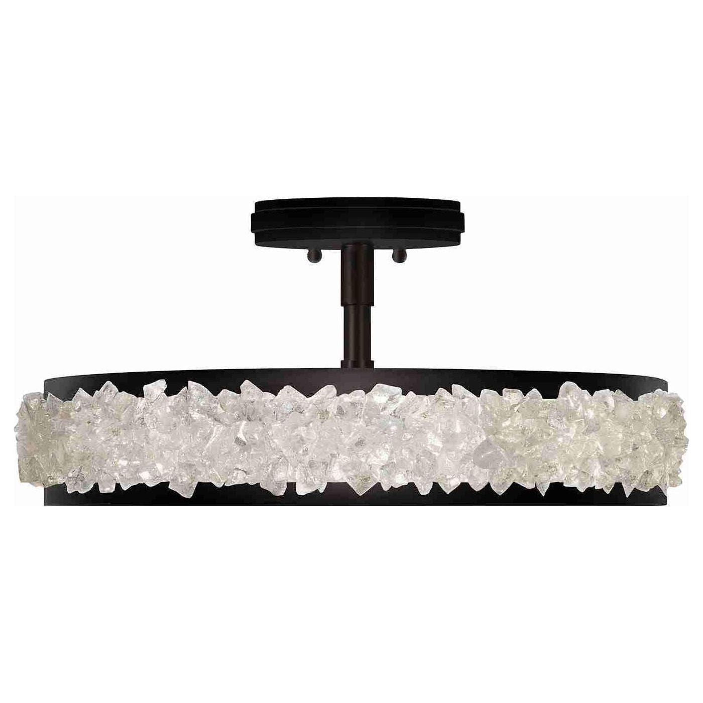 Fine Art Handcrafted Lighting - Arctic Halo Semi Flush Mount - Lights Canada