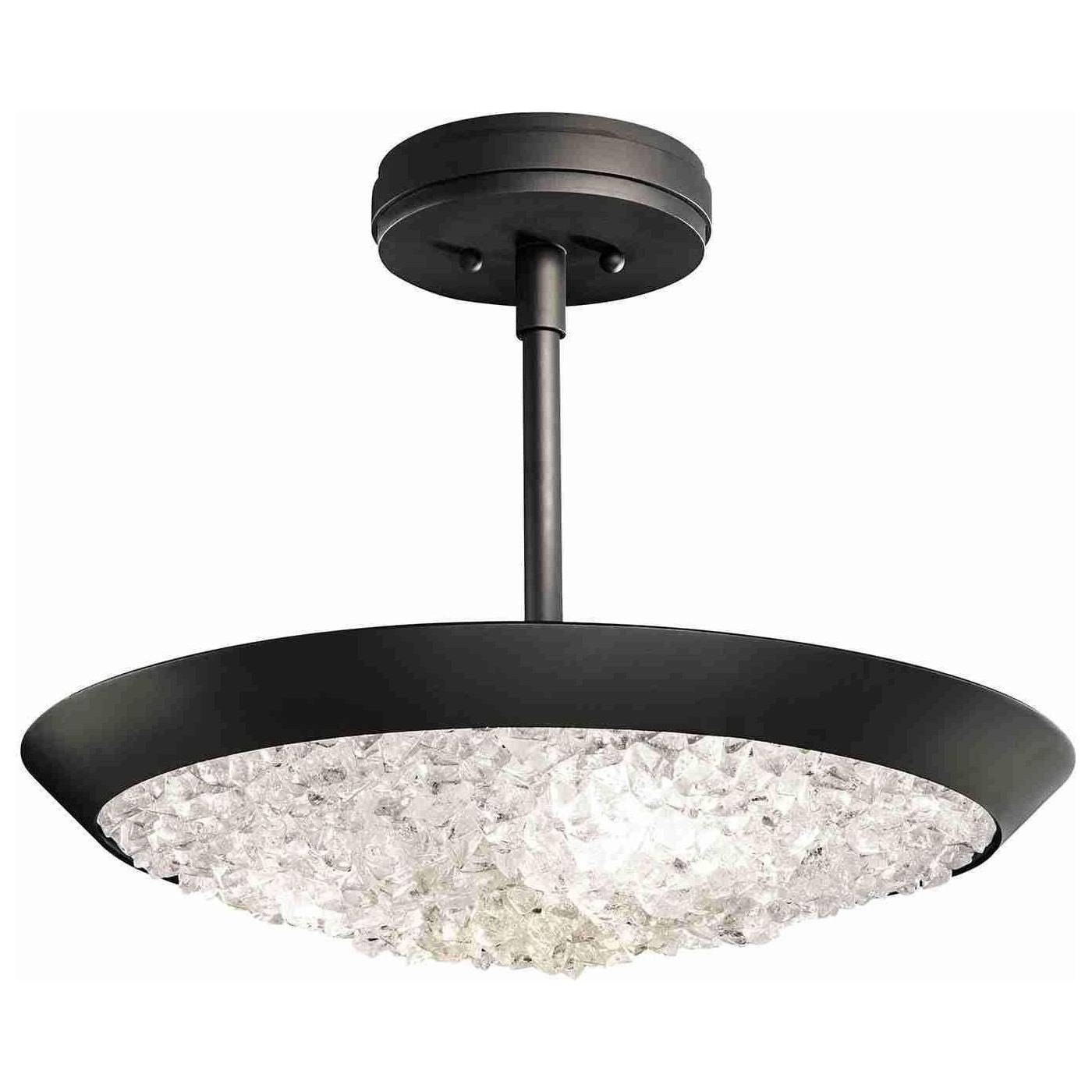 Fine Art Handcrafted Lighting - Arctic Halo Semi Flush Mount - Lights Canada