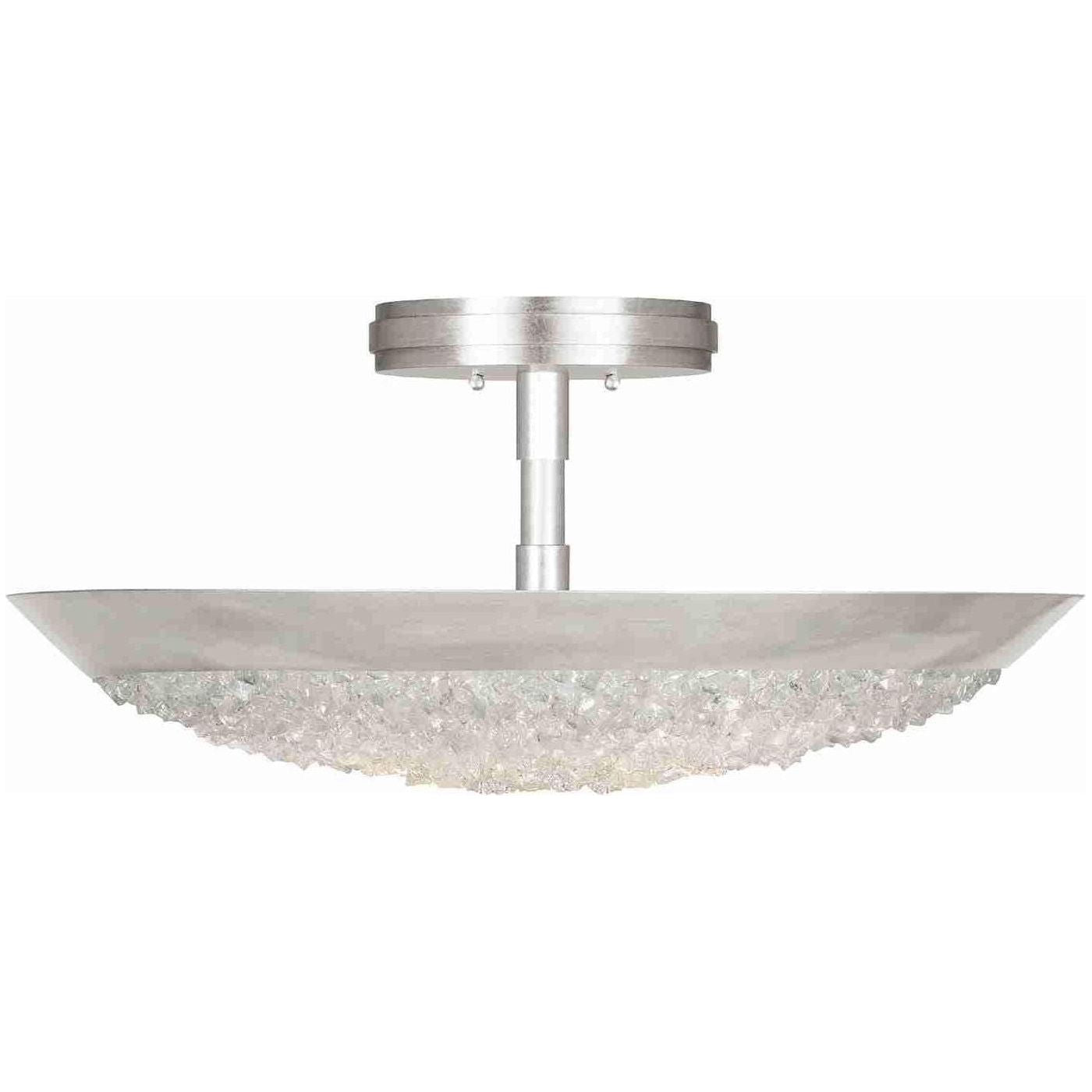 Fine Art Handcrafted Lighting - Arctic Halo Semi Flush Mount - Lights Canada