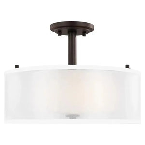 Generation Lighting - Elmwood Park Two Light Semi-Flush Mount (with Bulbs) - Lights Canada