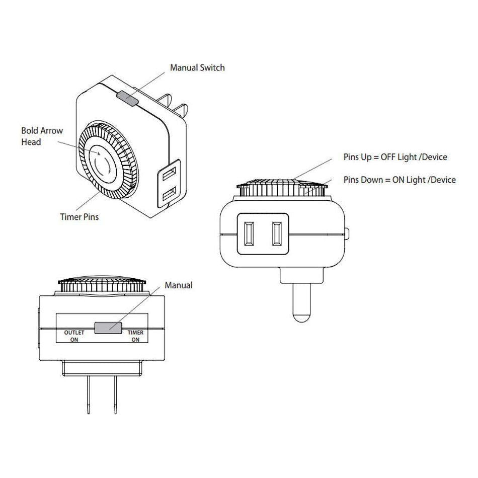 WAC Lighting - Mechanical Timer for WAC Landscape Lighting Power Supply - Lights Canada