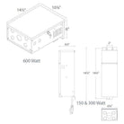 WAC Lighting - 75W Stainless Steel Outdoor Landscape Lighting Magnetic Power Supply - Lights Canada