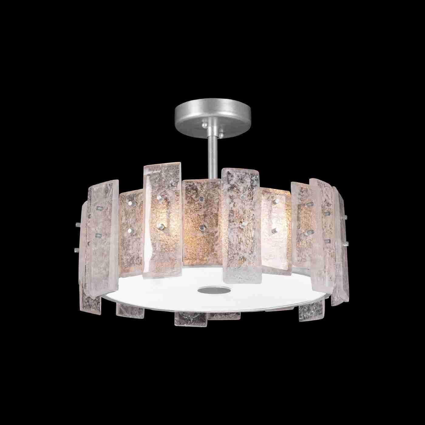 Fine Art Handcrafted Lighting - Lunea Semi Flush Mount - Lights Canada