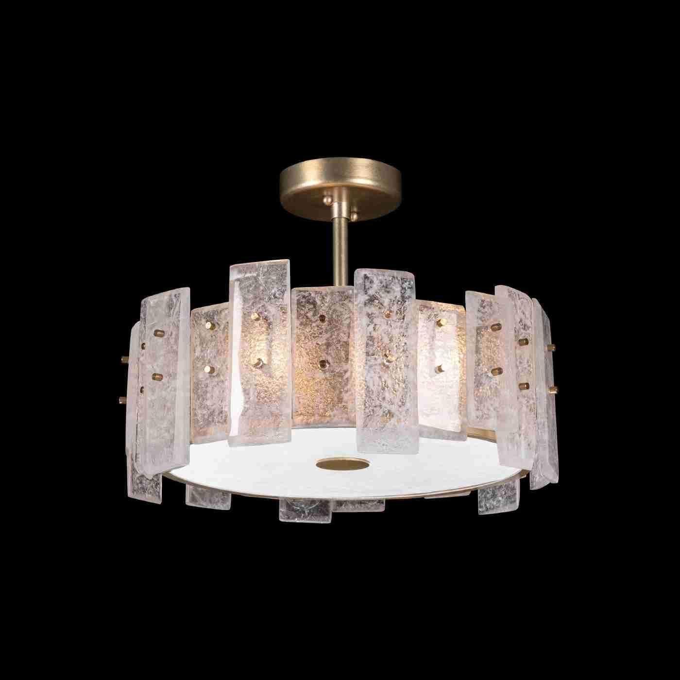 Fine Art Handcrafted Lighting - Lunea Semi Flush Mount - Lights Canada