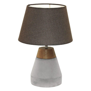 Tarega Table Lamp Oak & Concrete Effect