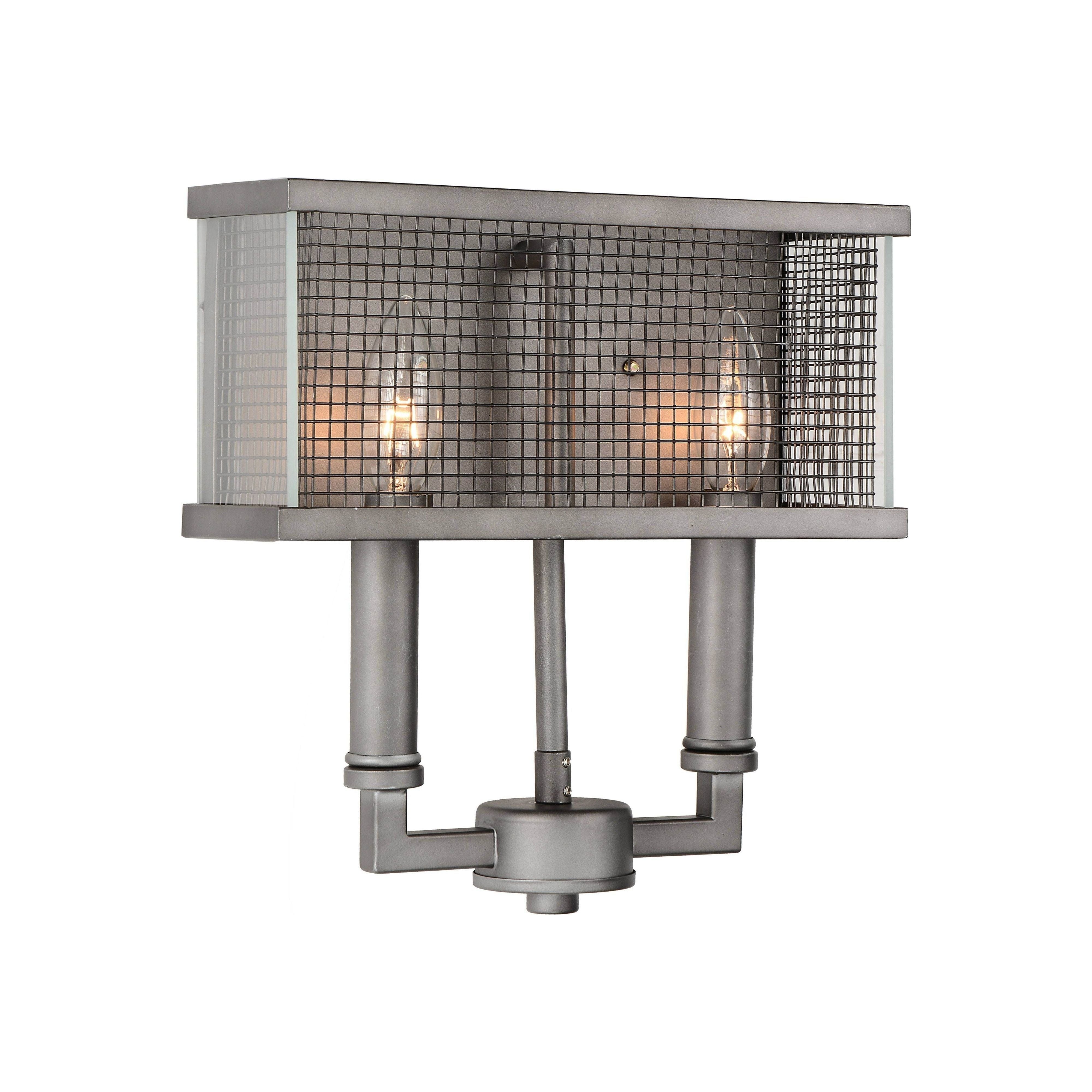 Monroe Sconce Black Silver