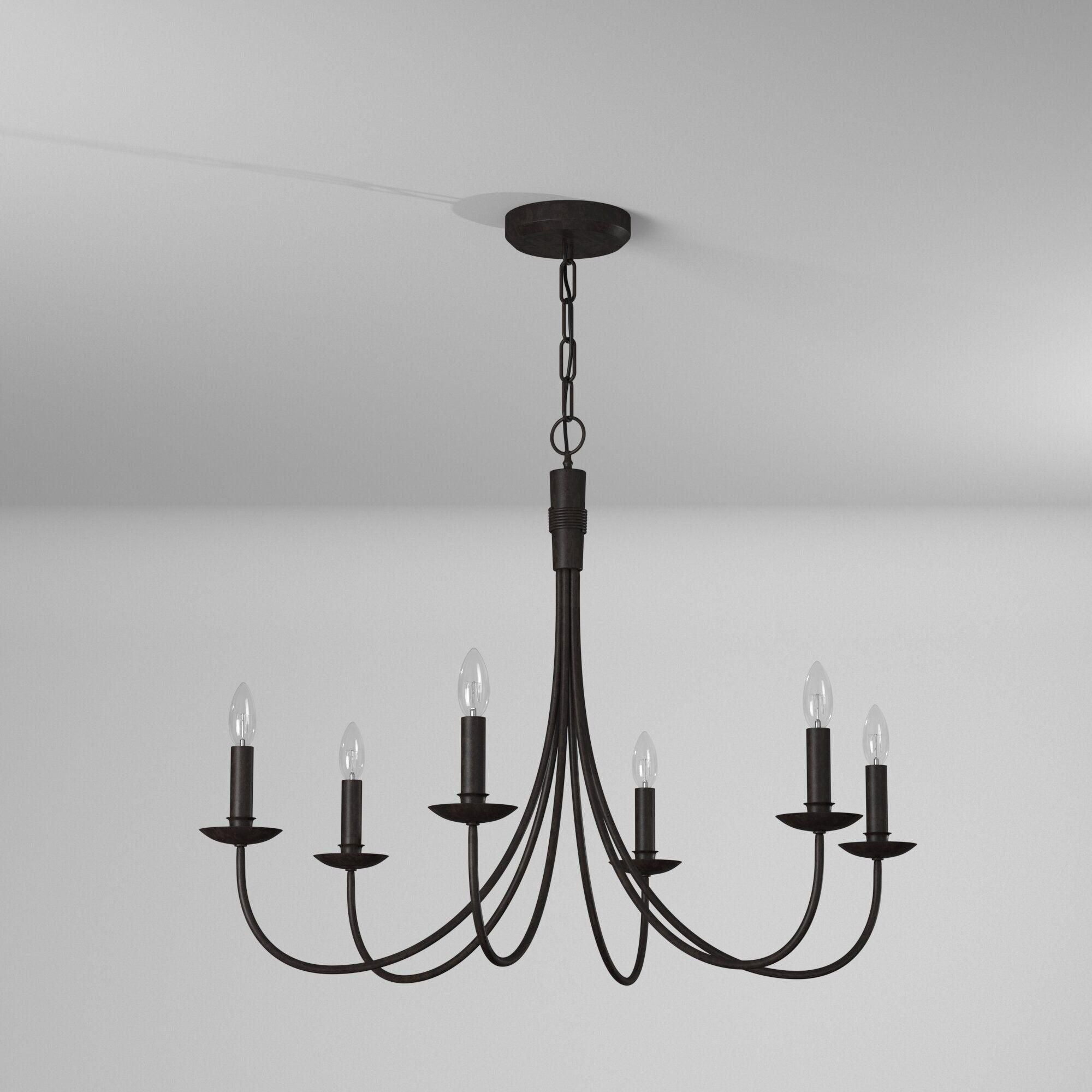 Artcraft Lighting - Wrought Iron 6-Light Chandelier - Lights Canada
