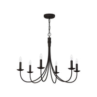 Wrought Iron 6-Light Chandelier
