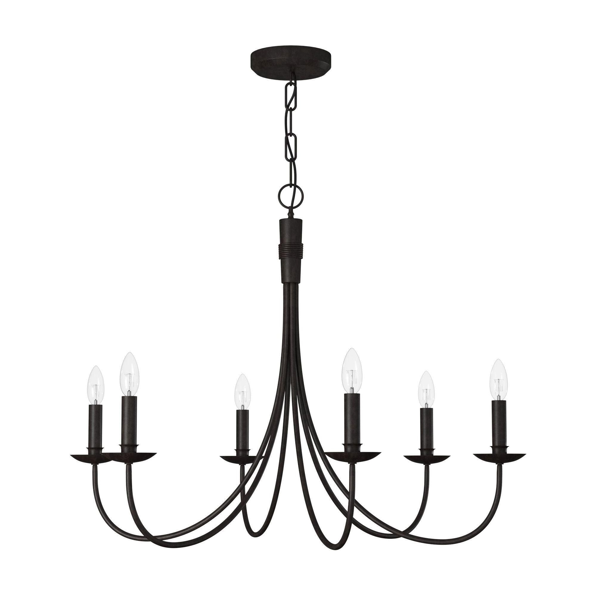 Artcraft Lighting - Wrought Iron 6-Light Chandelier - Lights Canada