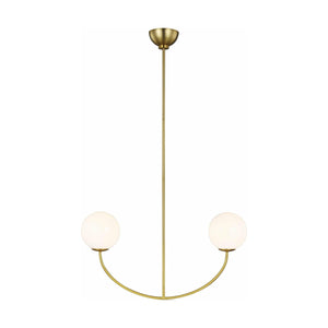Visual Comfort Studio Collection - Galassia Two Light Linear Chandelier - Lights Canada