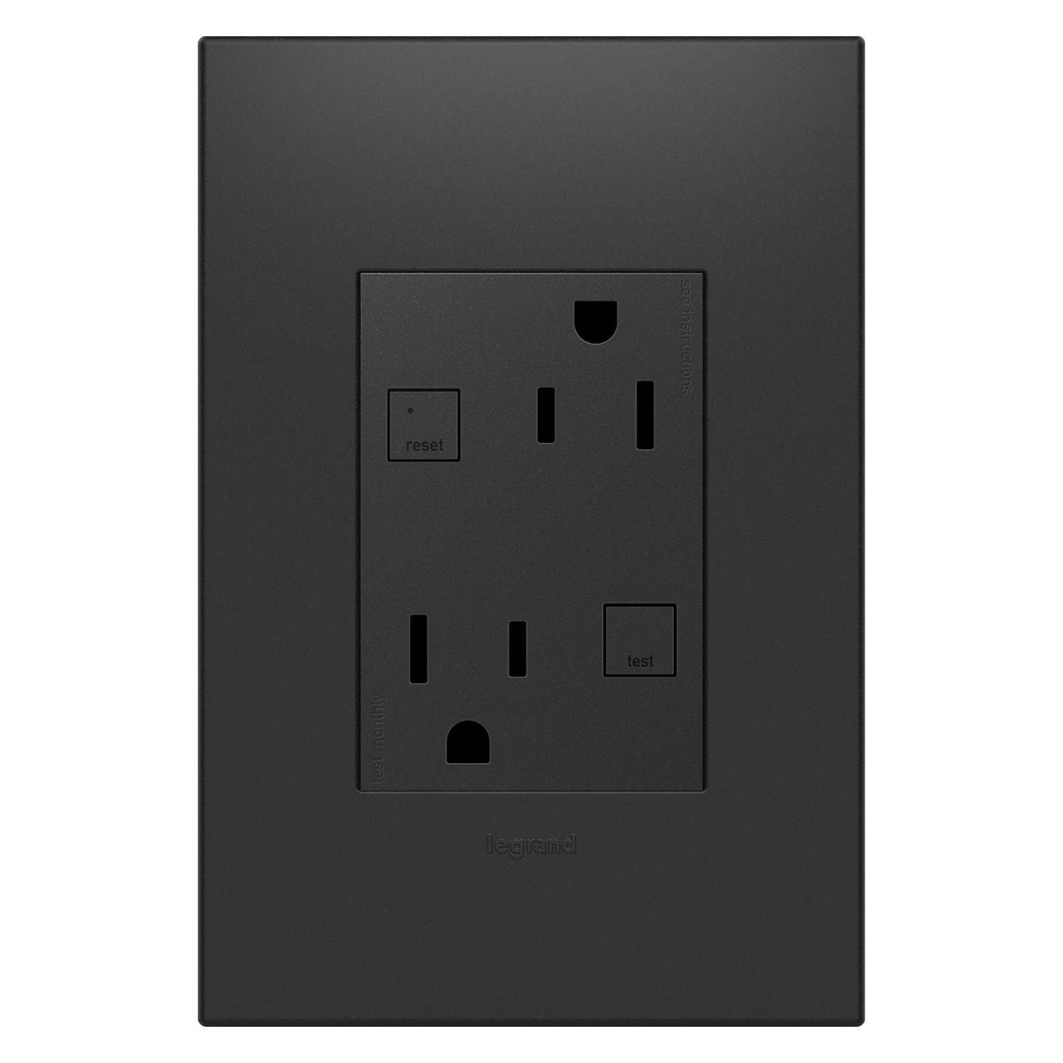 Legrand - Adorne 15A Tamper-Resistant Self-Test GFCI Plus-Size Outlet - Lights Canada