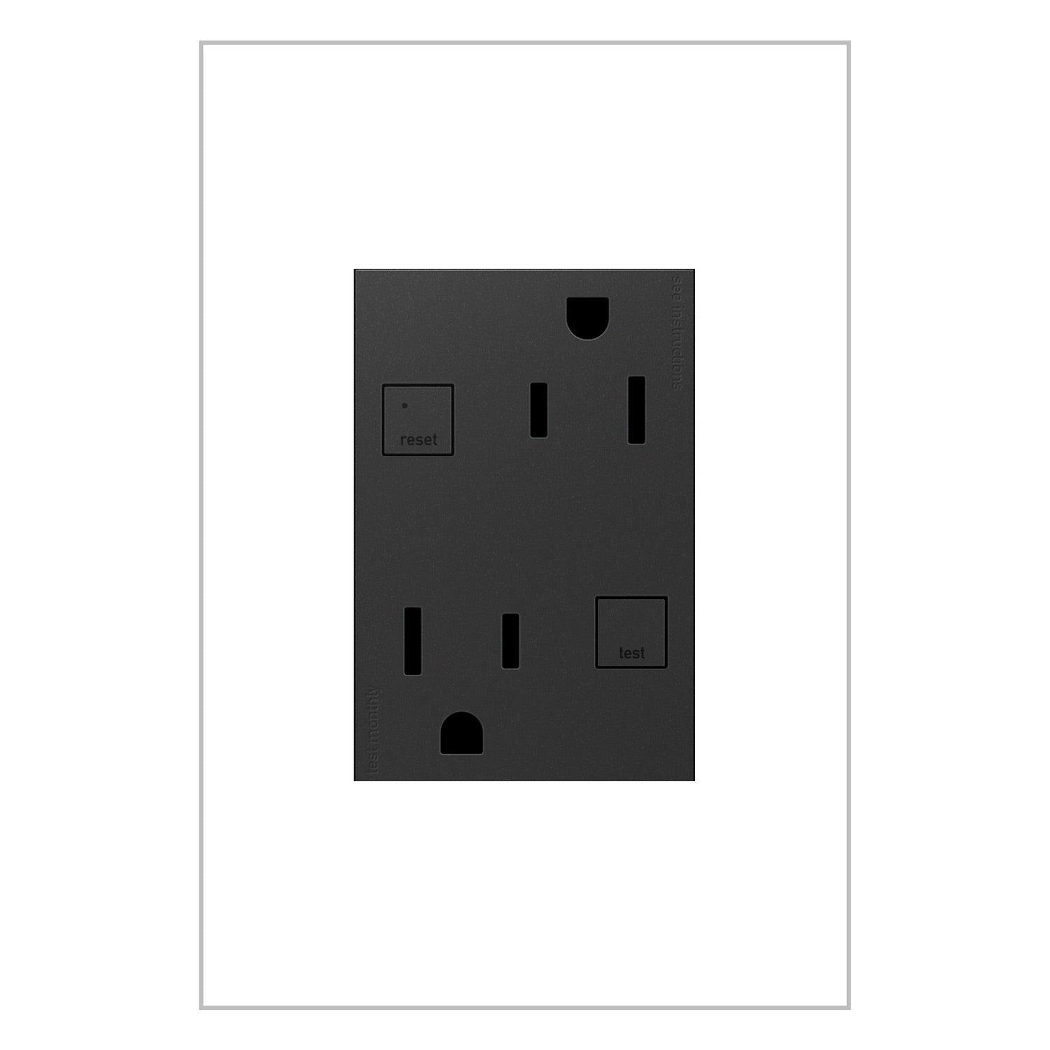 Legrand - Adorne 15A Tamper-Resistant Self-Test GFCI Plus-Size Outlet - Lights Canada