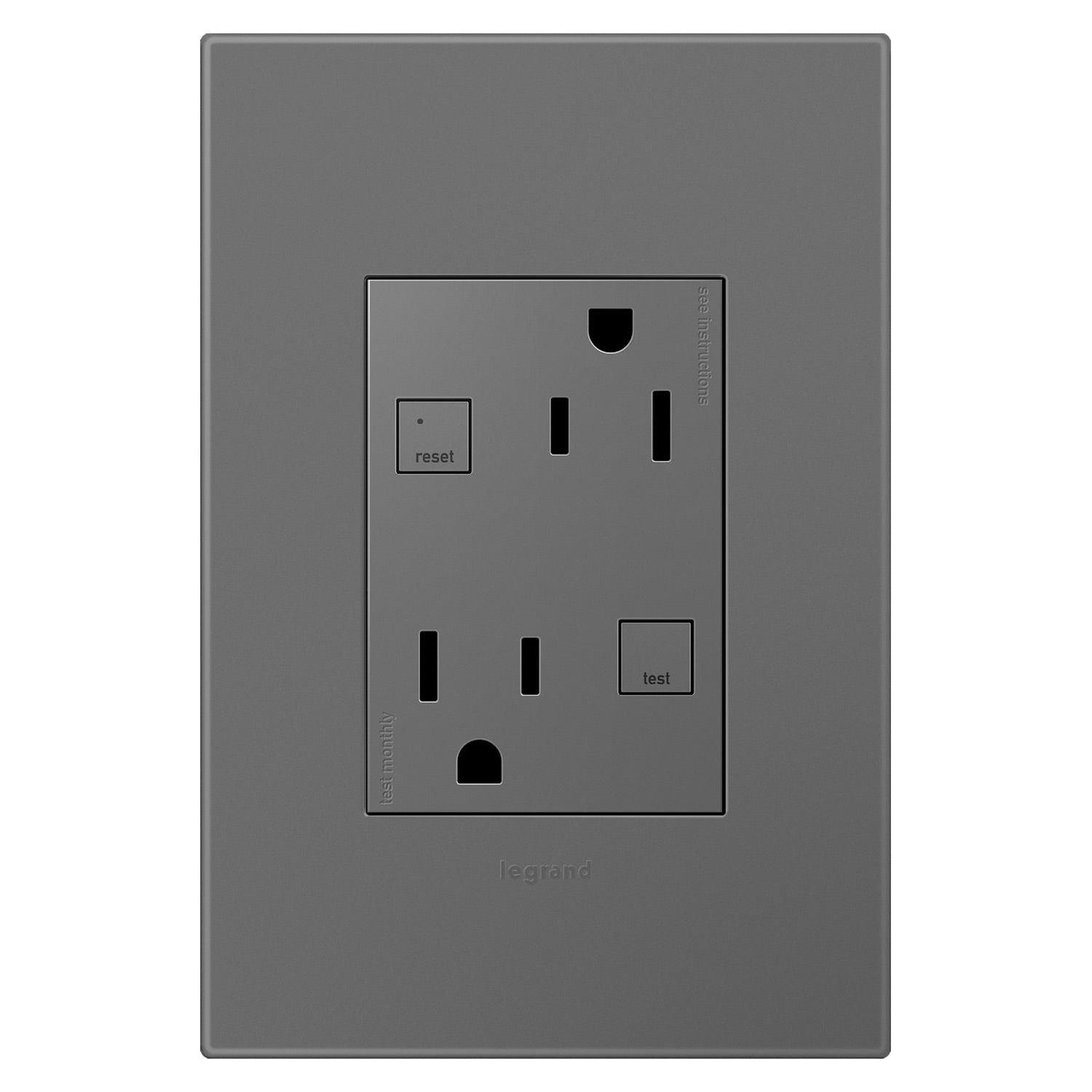 Legrand - Adorne 15A Tamper-Resistant Self-Test GFCI Plus-Size Outlet - Lights Canada