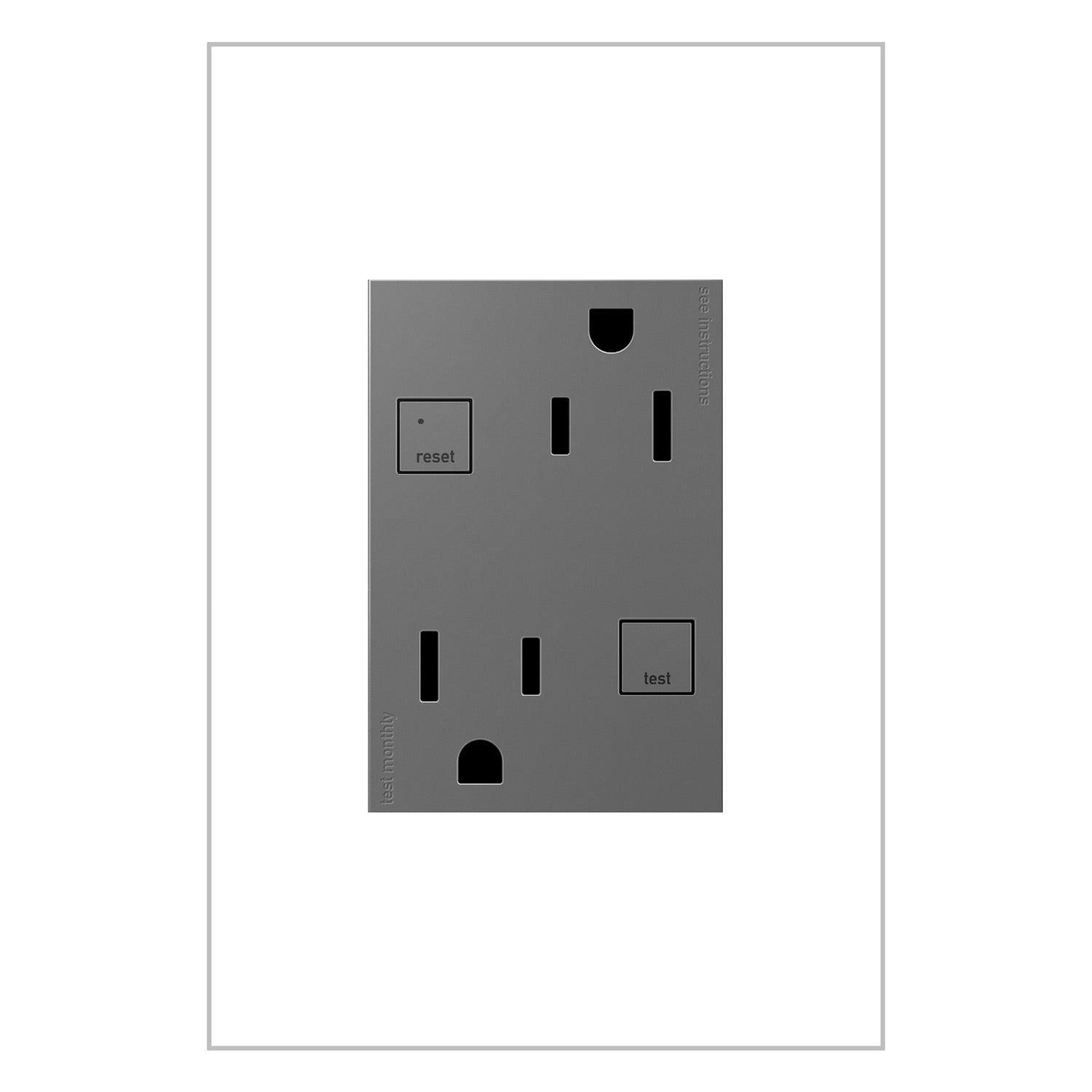 Legrand - Adorne 15A Tamper-Resistant Self-Test GFCI Plus-Size Outlet - Lights Canada