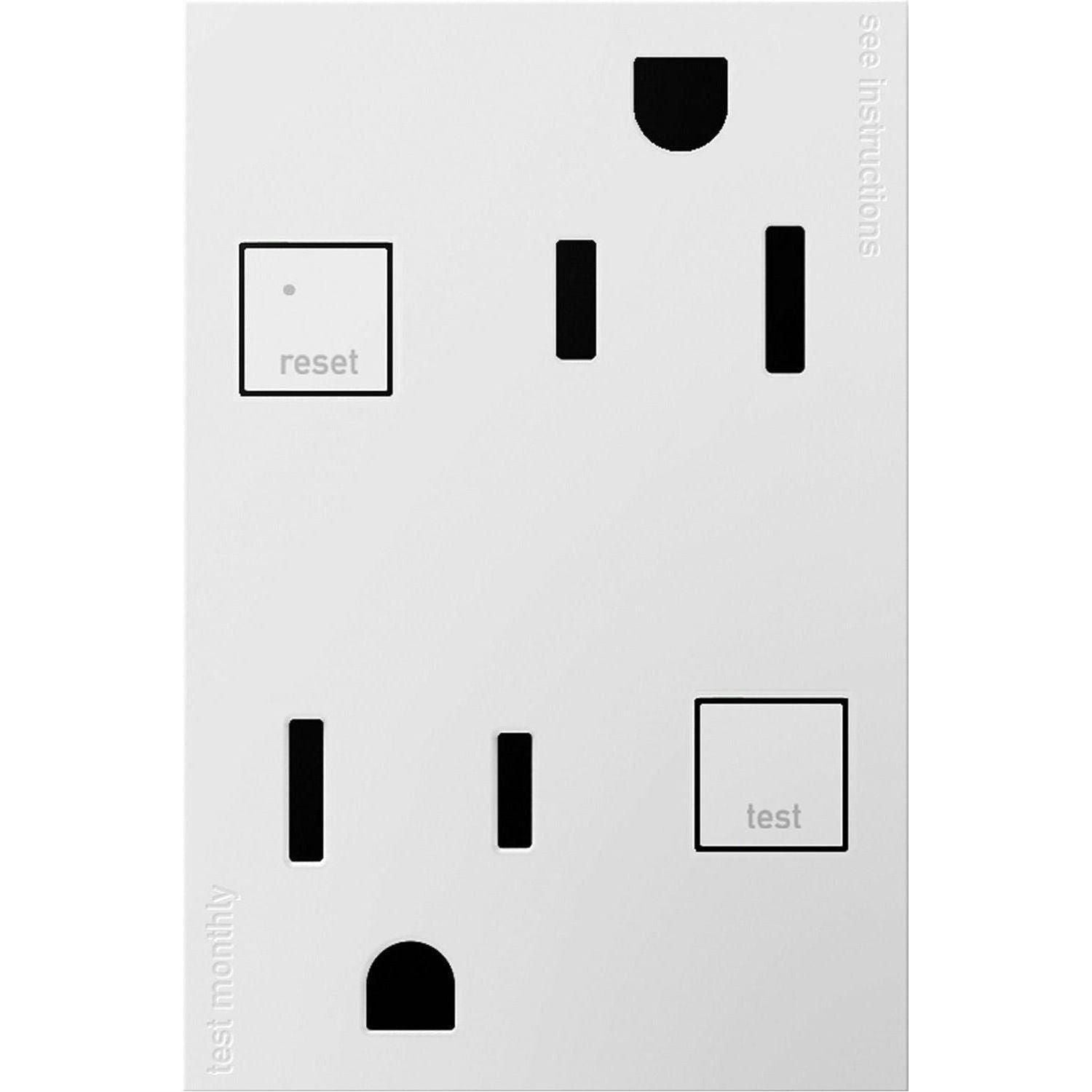 Legrand - Adorne 15A Tamper-Resistant Self-Test GFCI Plus-Size Outlet - Lights Canada