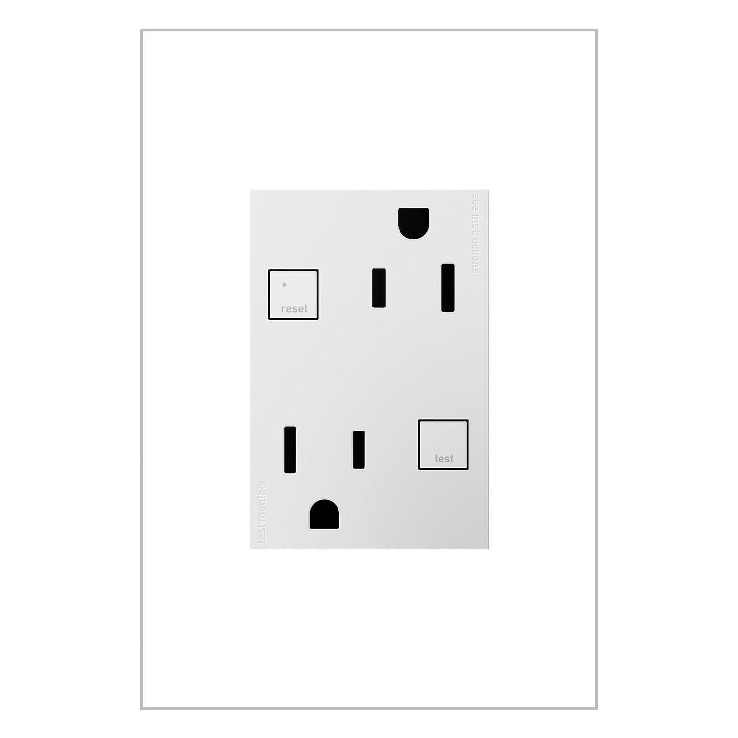 Legrand - Adorne 15A Tamper-Resistant Self-Test GFCI Plus-Size Outlet - Lights Canada