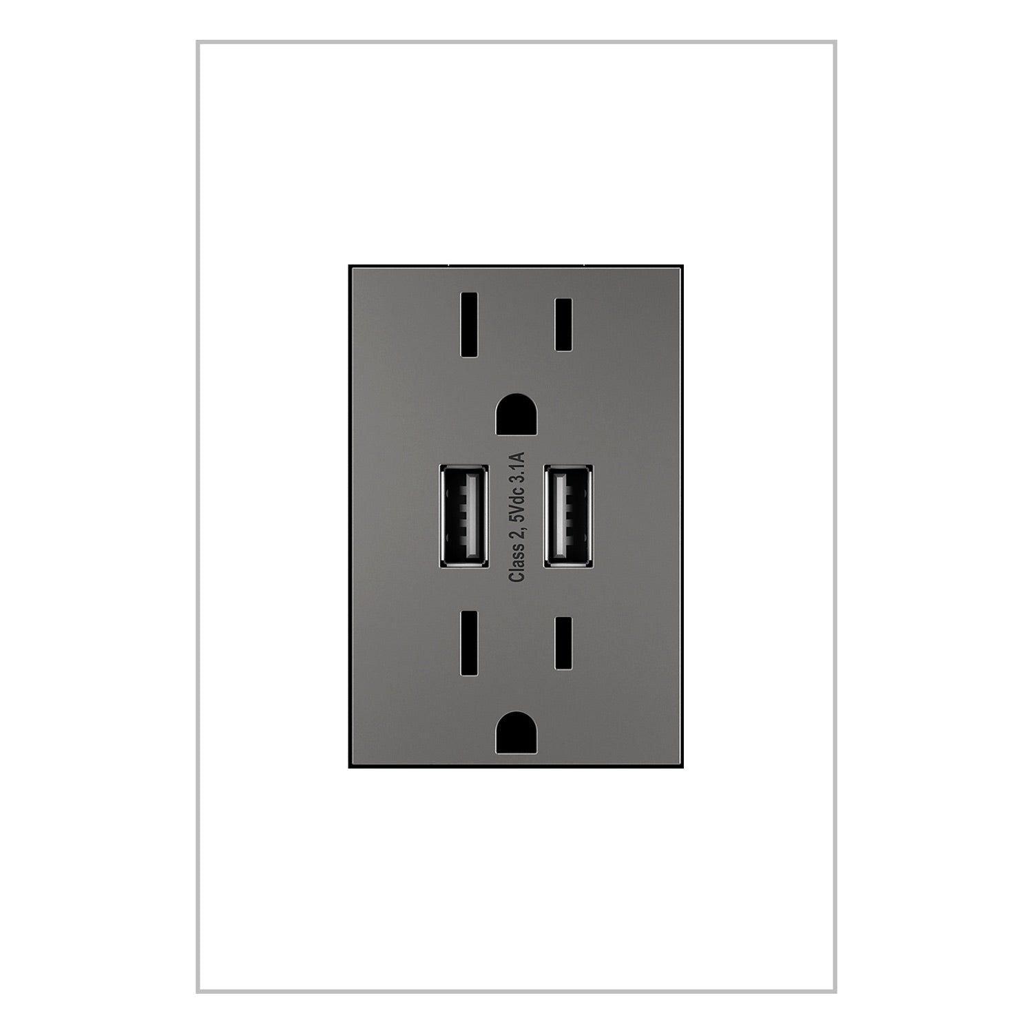 Legrand - Dual USB Plus-Size Outlet Combo - Lights Canada