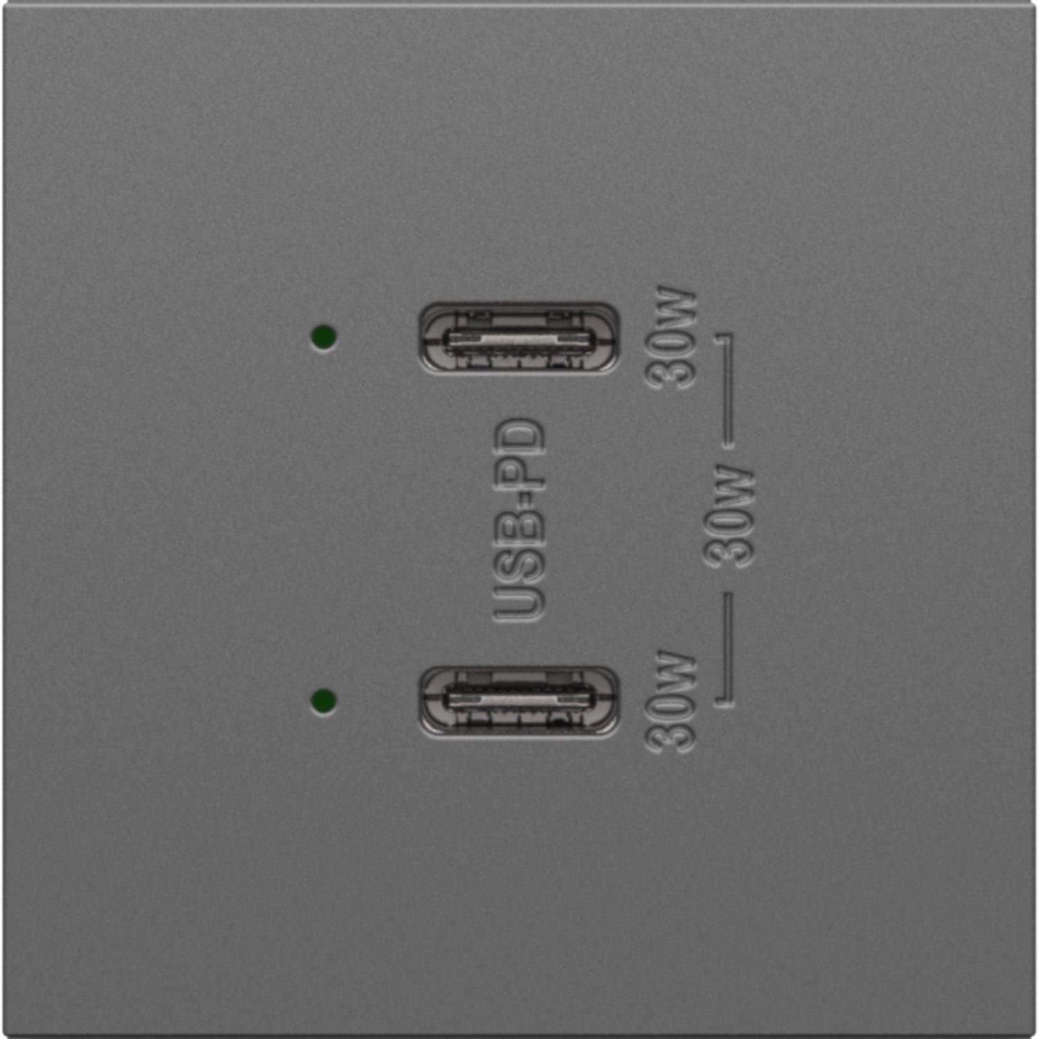 Legrand - Adorne Ultra Fast Plus Power Delivery USB Type C/C Outlet - Lights Canada
