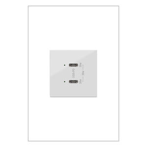 Legrand - Adorne Ultra Fast Plus Power Delivery USB Type C/C Outlet - Lights Canada