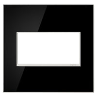 Mirror Black 2-Gang Wall Plate
