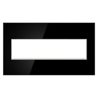 Mirror Black 4-Gang Wall Plate